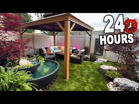 SMALL Space, BIG Transformation - Pond Built in 24 In just one day, Brian and Mark Marshall completely reimagine a compact backyard. Watch as they inst