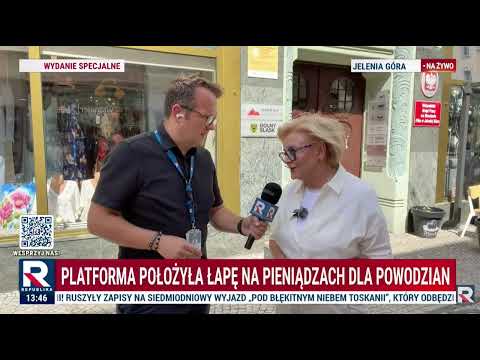 Na żywo z Jeleniej Góry! Pieniądze dla powodzian ROZKRADZIONE przez działaczy PO?!