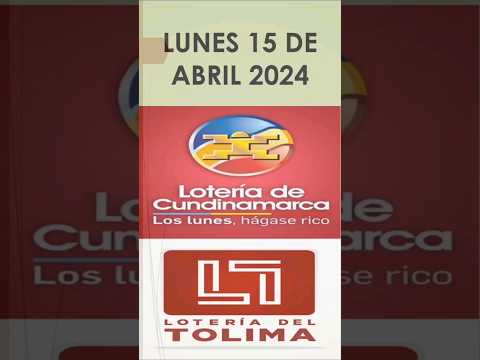 Shorts NÚMEROS DE LA SUERTE LOTERIA DE CUNDINAMARCA Y TOLIMA HOY LUNES 15/04/2024 #abril