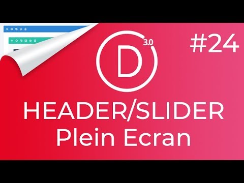 #DIVI 24 - Créer un HEADER/SLIDER plein écran et mieux Convertir !