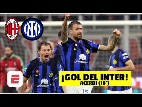 Inter le GANA 1-0 a Milan y ya acaricia el TÍTULO. GOL de Acerbi | Serie A