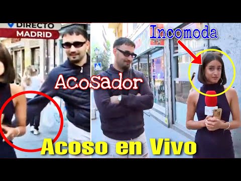 Reportera Española Sufre 4COSO en VIVO Hombre la Tocó en Pleno Reportaje en Madrid!