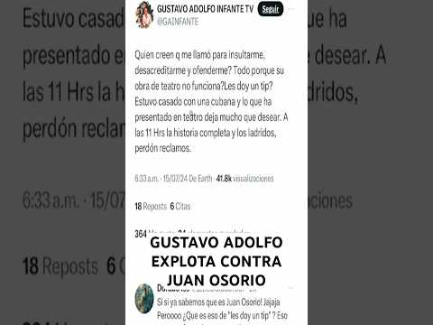 GUSTAVO ADOLFO VS JUAN OSORIO #viral #gustavoadolfoinfante #juanosorio #chisme #polemicas #shorts