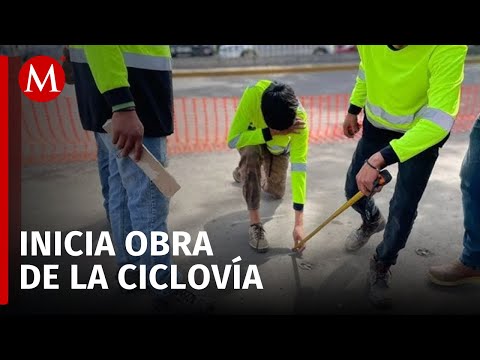 Comienzan los trabajos de construcción de la ciclovía de Isidro Fabela en Toluca