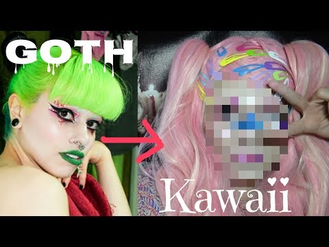 Goth to Kawaii Transformation