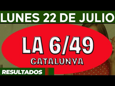 Resultado del sorteo 6-49 del Lunes 22 de Julio del 2024.