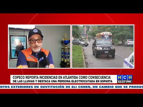 Copeco reporta incidencias en Atlántida por las lluvias