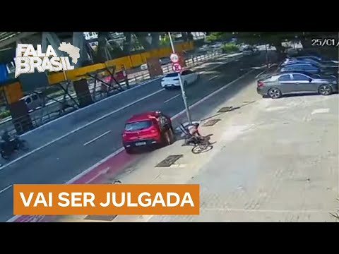 SP: motorista é flagrada atropelando casal de ciclistas