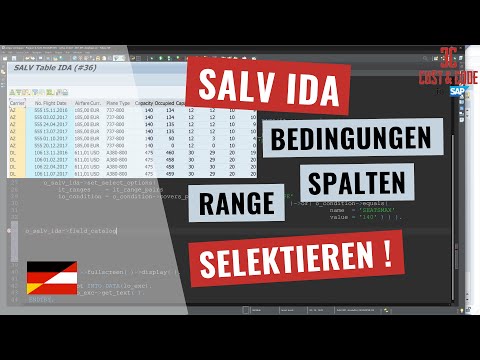 SALV IDA – Bedingungen, Ranges verwenden – Spalten Selektieren [deutsch]