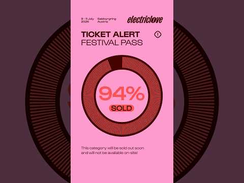 Tickets are selling fast – get yours before it‘s too late: tickets.electriclove.at #ELF26