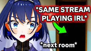 Kronii suddenly hears someone watching her stream IRL in the next room