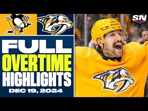 Pittsburgh Penguins at Nashville Predators | FULL Overtime Highlights - December 19, 2024