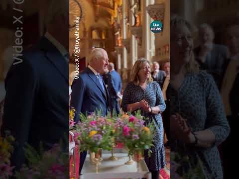 The King and Queen inspect St George’s Hall ahead of state banquet with Trump  ITV News