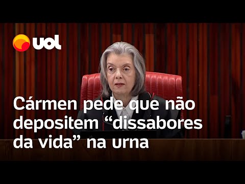 Cármen Lúcia pede para pessoas 'não depositarem seus dissabores da vida' nas eleições; veja íntegra