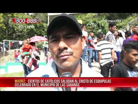 Cientos de católicos saludan al Santo de Esquipulas en Madriz - Nicaragua