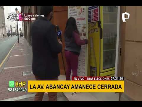 Cercado de Lima: avenida Abancay amanece cerrado al tránsito (2/3)