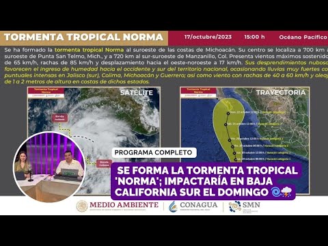 #EnVivo|  Se forma la Tormenta Tropical 'Norma'; impactaría en Baja California Sur el domingo ?