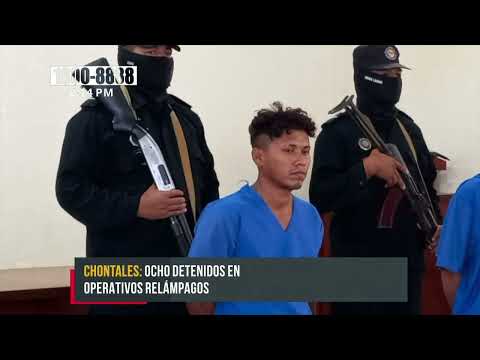 8 sujetos tras las rejas por diferentes delitos en Chontales - Nicaragua