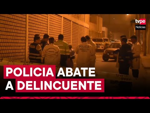 Policía abate a delincuente en persecución en El Agustino