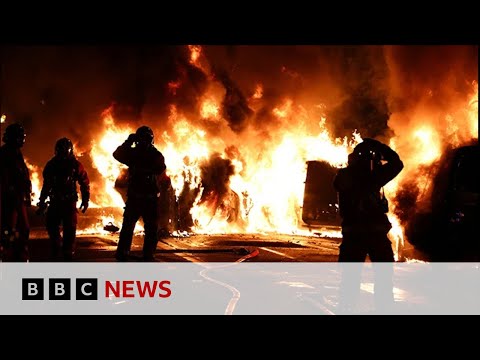 Third night of violence across France after police shoot teenager dead - BBC News