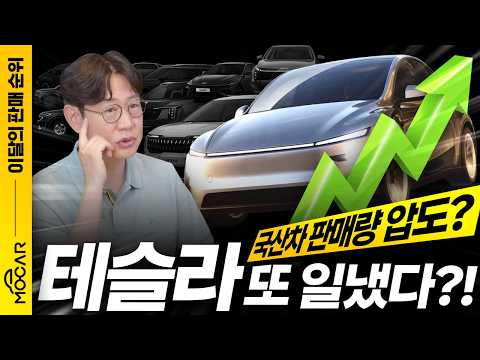 7월 국산차 판매 순위, 테슬라가 왜 나와?
