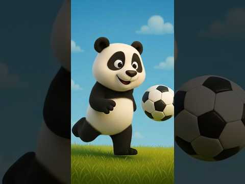 panda khel raha h ball