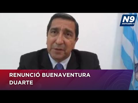 RENUNCIÓ BUENAVENTURA DUARTE - NOTICIERO 9