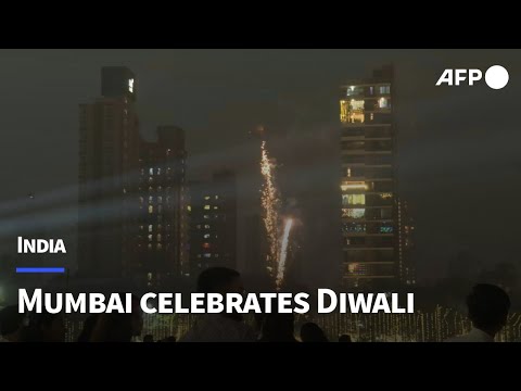 Fireworks illuminate the sky as Mumbai celebrates Diwali, the festival of lights | AFP
