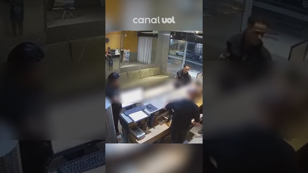 Ladrão se atrapalha em assalto a hotel em Copacabana e só consegue cobrir o rosto ao sair para rua