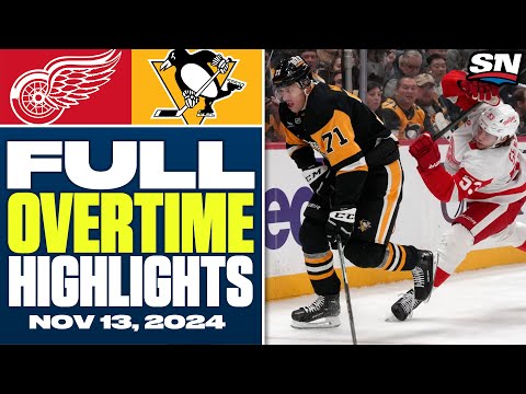 Detroit Red Wings at Pittsburgh Penguins | FULL Overtime Highlights - November 13, 2024