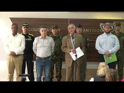 Declaraciones del ministro Velásquez en encuentro con gobernadores de Antioquia, Chocó y Córdoba
