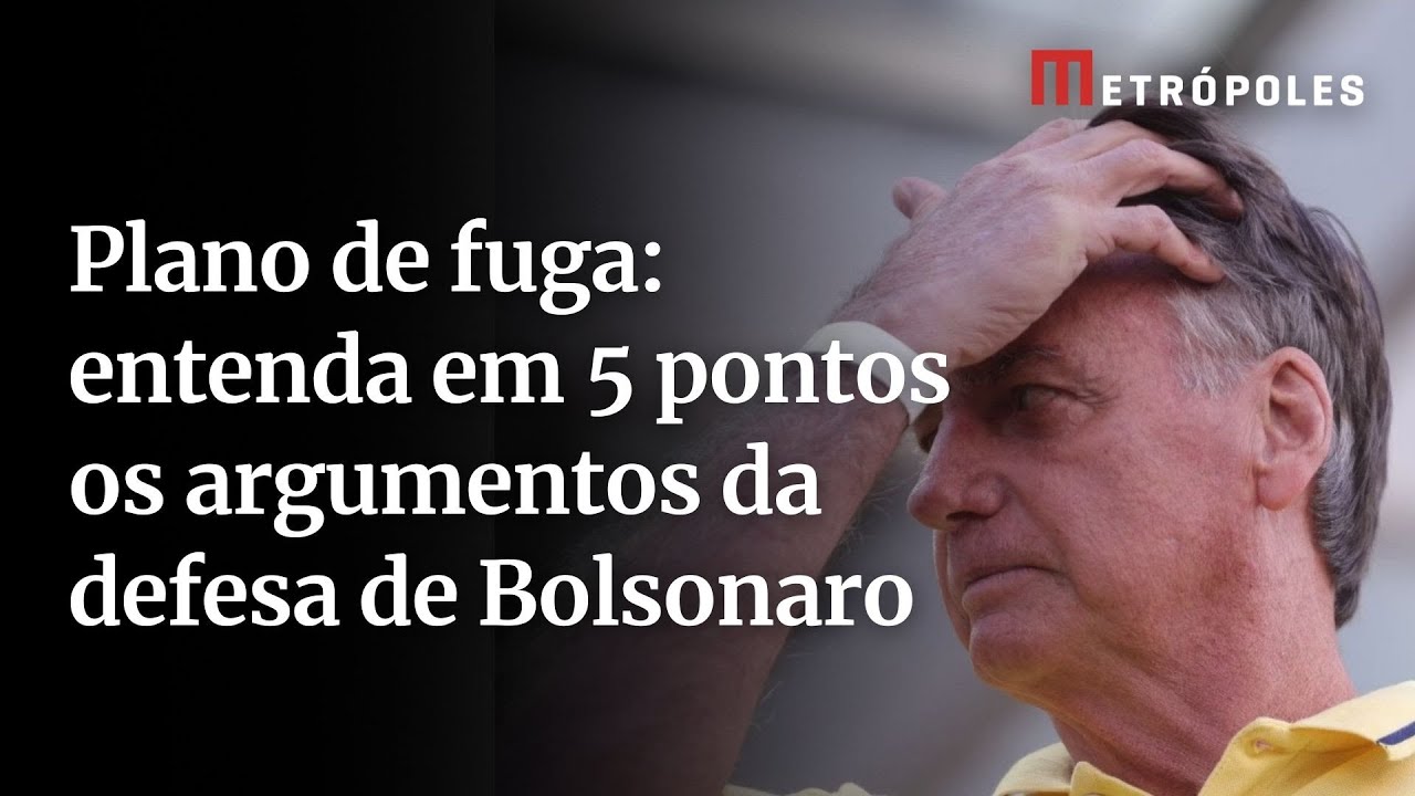 Plano de fuga entenda em 5 pontos os argumentos da defesa de Bolsonaro