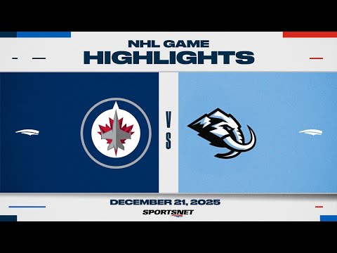 NHL Highlights | Jets vs. Mammoth - December 21, 2025