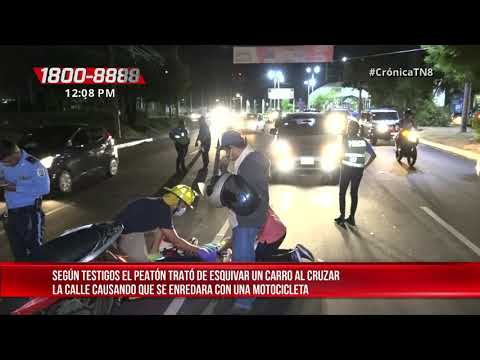 Imprudencia peatonal causa accidente en Carretera a Masaya - Nicaragua
