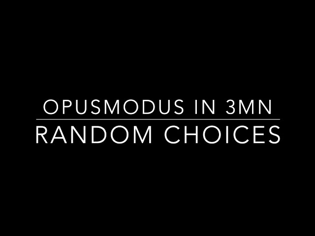 Quick (less than 3mn) Opusmodus crash course / demo
