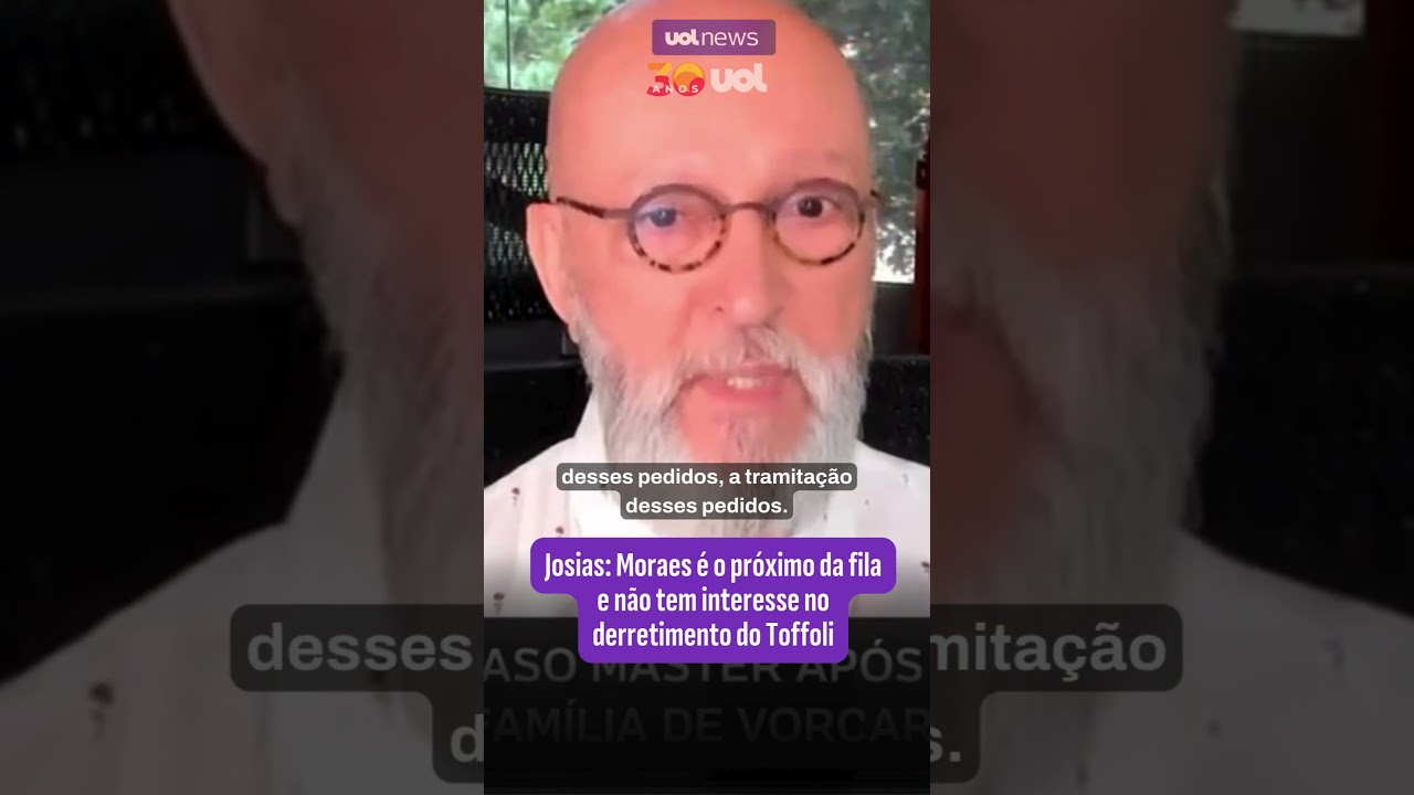Josias: Moraes é o próximo da fila e não tem interesse no derretimento do Toffoli