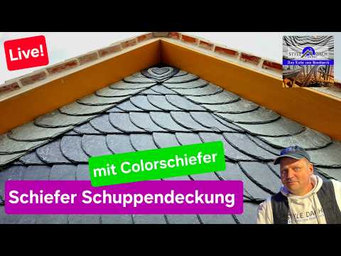 Schiefer Schuppendeckung mit Colorschiefer. Teil 119 - 09.09.26 - Biberdach Leipzig