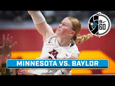 Baylor at Minnesota | August 27, 2023 | B1G Volleyball in 60