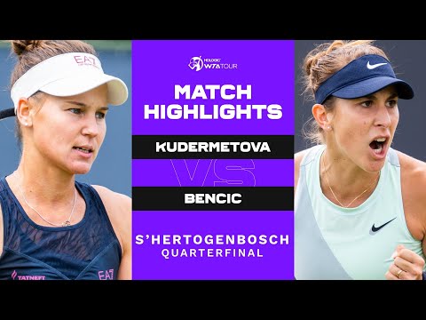 Veronika Kudermetova vs. Belinda Bencic | 2022 s-Hertogenbosch Quarterfinals | WTA Match Highlights