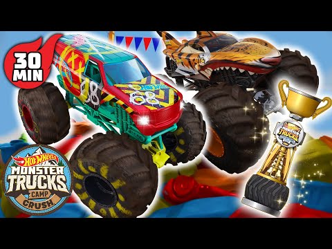 Hot Wheels Monster Trucks Go Head-to-Head for the Champions Cup! 💥🏆 - Monster Truck Videos for Kids