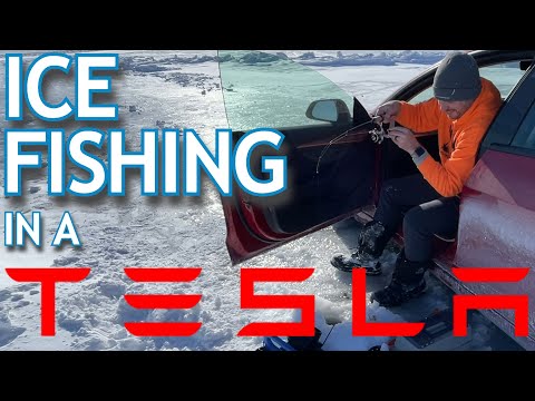 Ice Fishing In A Tesla