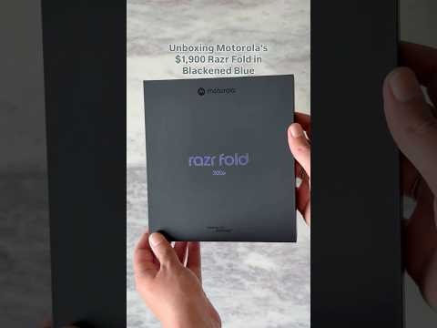 Unboxing Motorola’s $1,900 Razr Fold in Pantone Blackened Blue