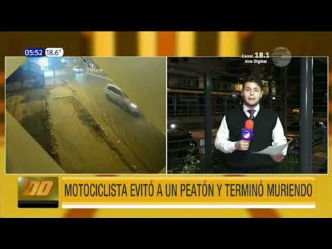 Motociclista evitó a un peatón y terminó muriendo en Asunción