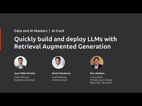 Build and deploy LLMs | Retrieval Augmented Generation | Data & AI Masters | Intel | Microsoft Azure