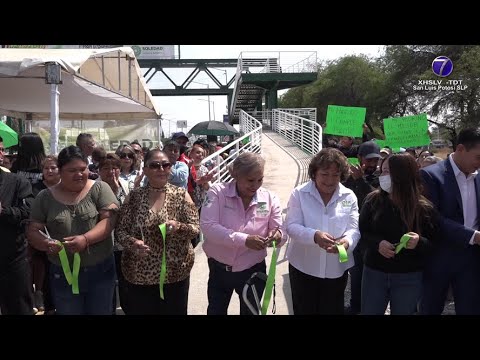 Inauguran puente peatonal en carretera a Matehuala