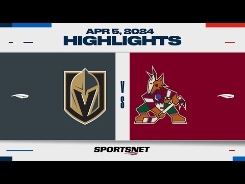 NHL Highlights | Golden Knights vs. Coyotes - April 5, 2024