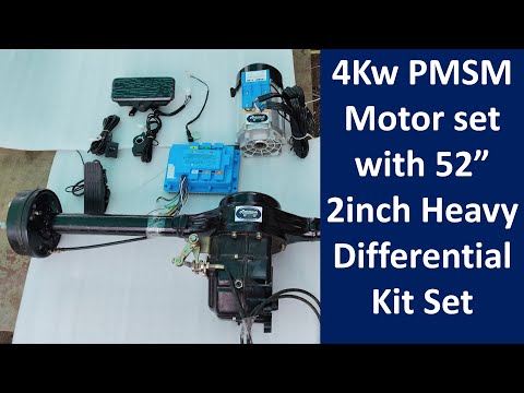 4Kw PMSM Motor with 52 inch differntial | pmsm motor | pmsm motor controller | differntial | ev kit