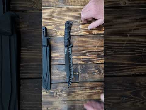 DC53 Steel Full Tang Fixed Blade Knife with Kydex Sheath and Fire Starter, 12.8” Outdoor Survival