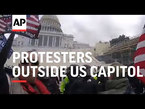 Video shows protesters outside Capitol building