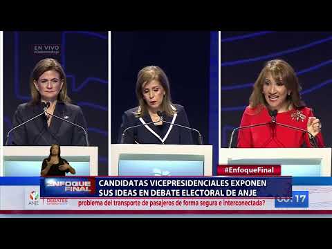 Candidatas vicepresidenciales exponen sus ideas en debate electoral de ANJE